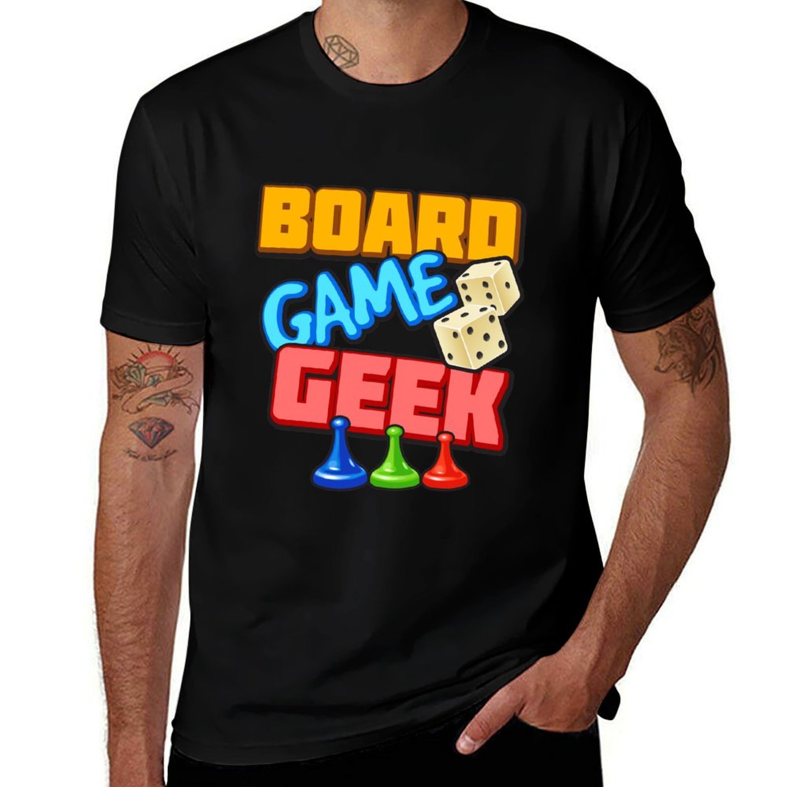 Board Game Geek - เสื้อยืดลายพิมพ์ทันสมัยสำหรับคนรักเกมกระดาน เสื้อยืดลำลอง