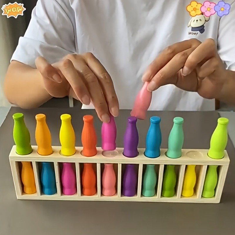 Board Game Ludo - เกมทายสีขวดสนุกๆ ชุดจับคู่ขวด เกมฝึกสมองแบบอินเทอร์แอคทีฟสำหรับผู้เล่นหลายคน ของขวัญเกมกระดาน