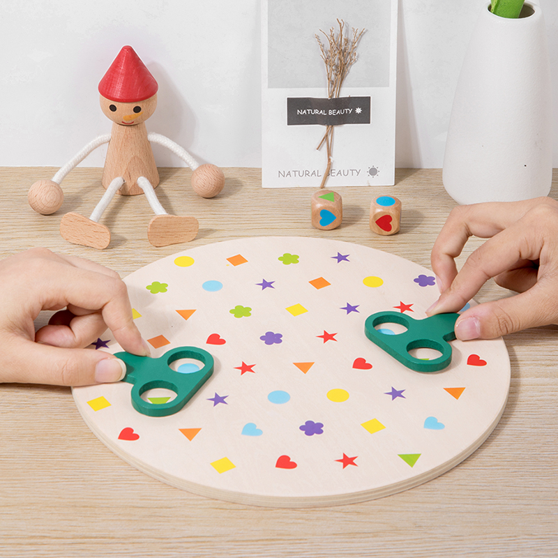 Board Game Dnd - เกมจับคู่สีและรูปทรงแบบมอนเตสซอรี่ ของเล่นพัฒนาทักษะการเรียนรู้แบบต่อสู้ความจำ พร้อมลูกเต๋า เกมกระดานเสริมพัฒนาการแบบอินเทอร์แอคทีฟ