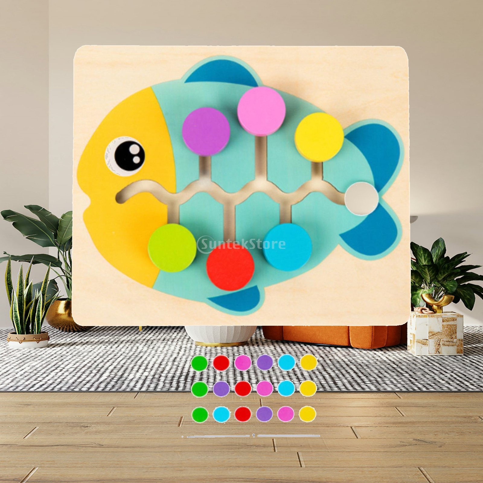 Strategy Board Game - ตัวต่อไม้สไลด์สีสันสดใส สำหรับเด็กอายุ 3 4 5 6