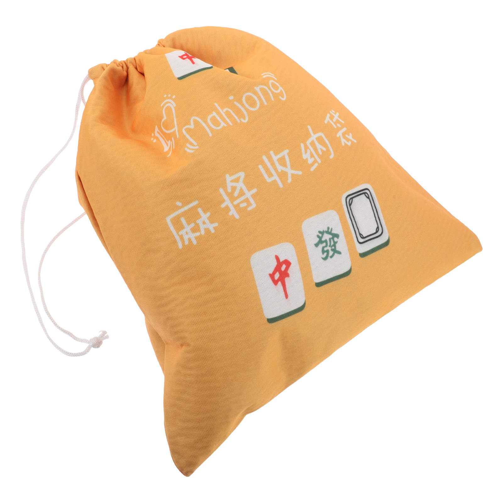 Tile Bag Drawstring - กระเป๋าผ้าขนาดใหญ่สำหรับเก็บไพ่นกกระจอก กระเป๋าแบบมีเชือกผูก กระเป๋าจัดเก็บแบบพกพา ที่ใส่ไพ่นกกระจอก ภาชนะเก็บไพ่นกกระจอก