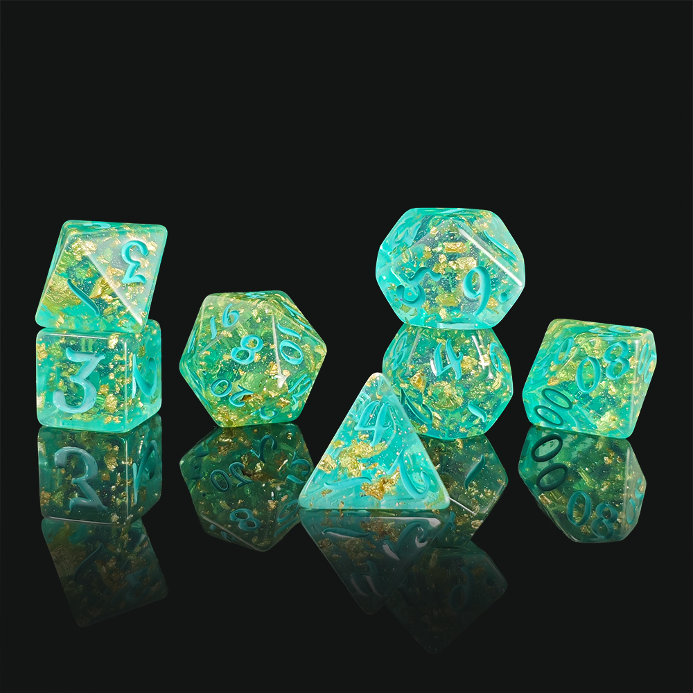 Board Game Dnd - ชุดลูกเต๋ากลิตเตอร์ 7 ชิ้น/ชุด สำหรับเกม DnD RPG