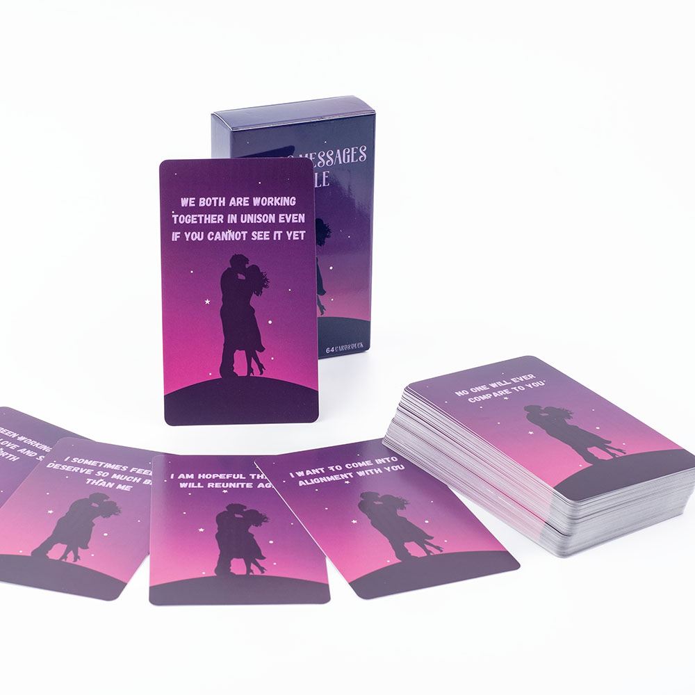 Board Game Quantum - 64 การ์ด Lover ข้อความการ์ด Oracle สําหรับครอบครัวคุณภาพสูง