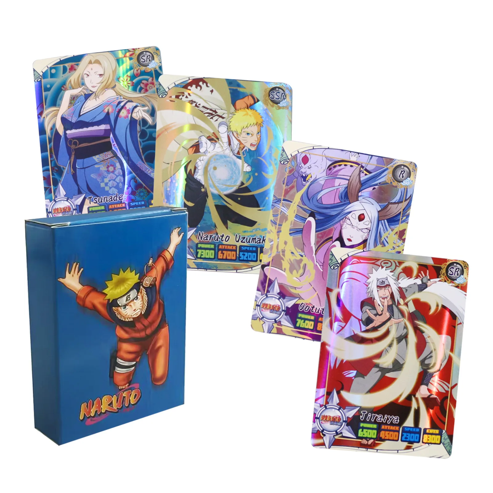 Board Game Naruto - 50 ชิ้นการ์ดนารูโตะภาษาอังกฤษ แฟลชซี่ คาคาชิ อุซึมากิ นารูโตะ