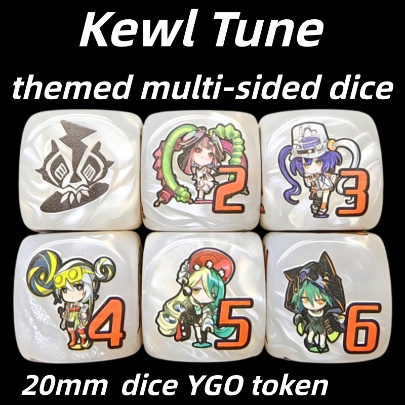 Board Game Impostor - ยูกิโอ! ลูกเต๋าหลายด้าน Kewl Tune Rotary สำหรับเกมกระดาน