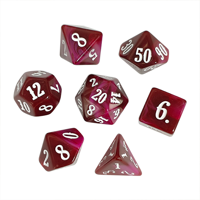 Board Game Dnd - ชุดลูกเต๋าอะคริลิคหลากสี สำหรับเกมส์ ดิจิตอล ไดซ์ DND RPG