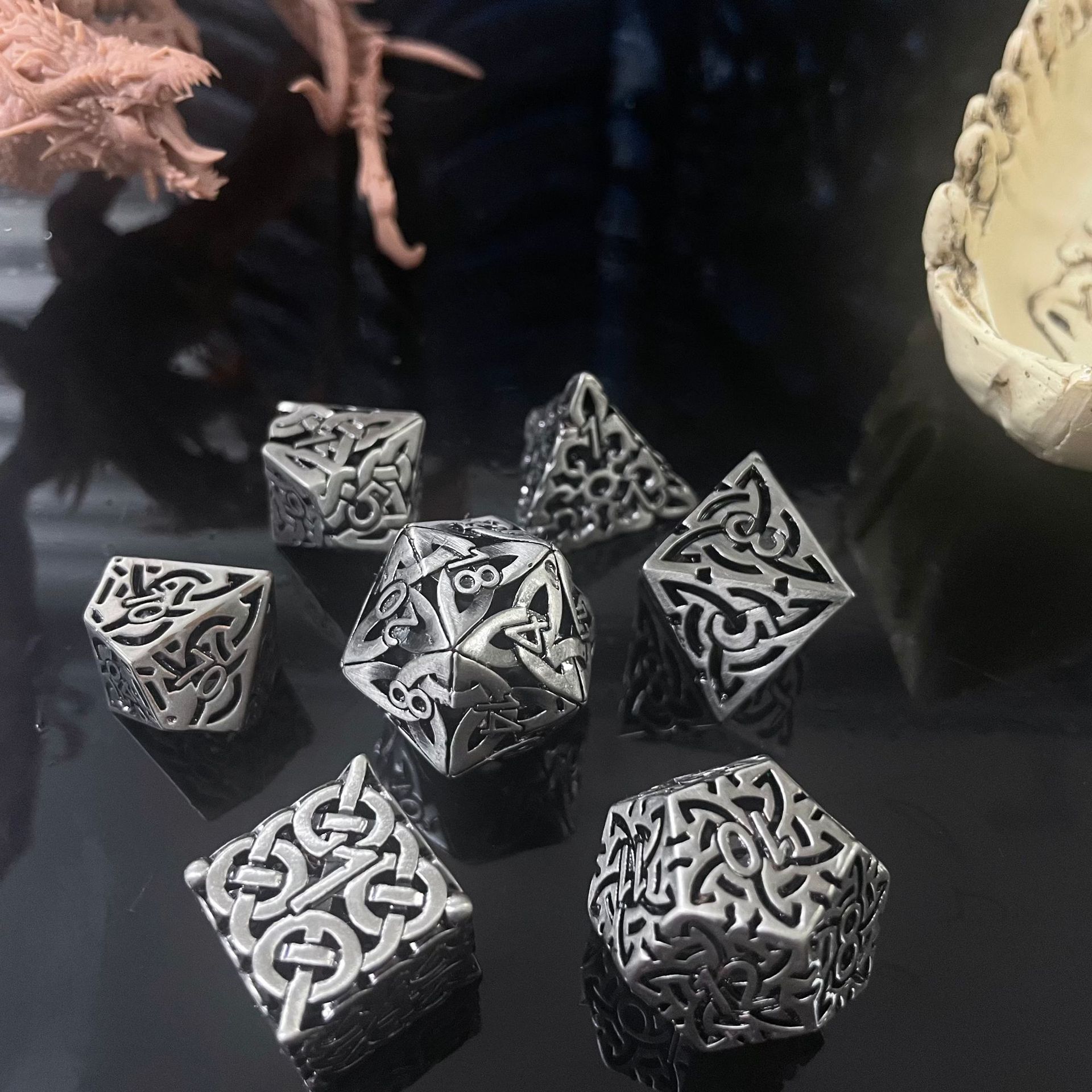 7ชิ้น D4-D20คอสเพลย์ DND ทองเห - Board Game Dnd บทวิจารณ์และราคา