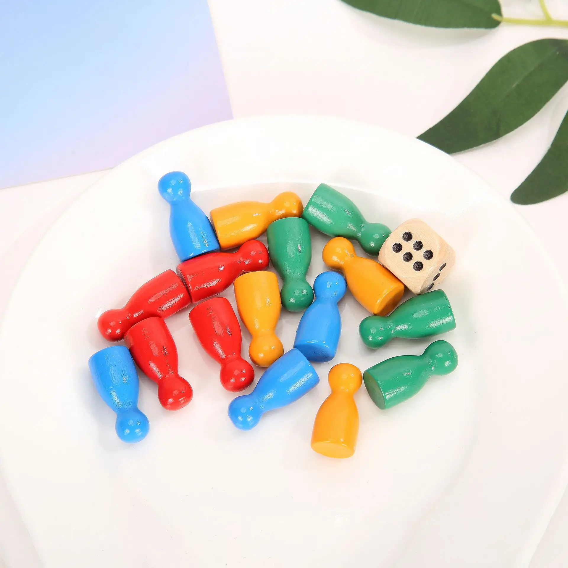 16ชิ้น permainan Teka-teki ไม้ - Board Game Ludo บทวิจารณ์และราคา