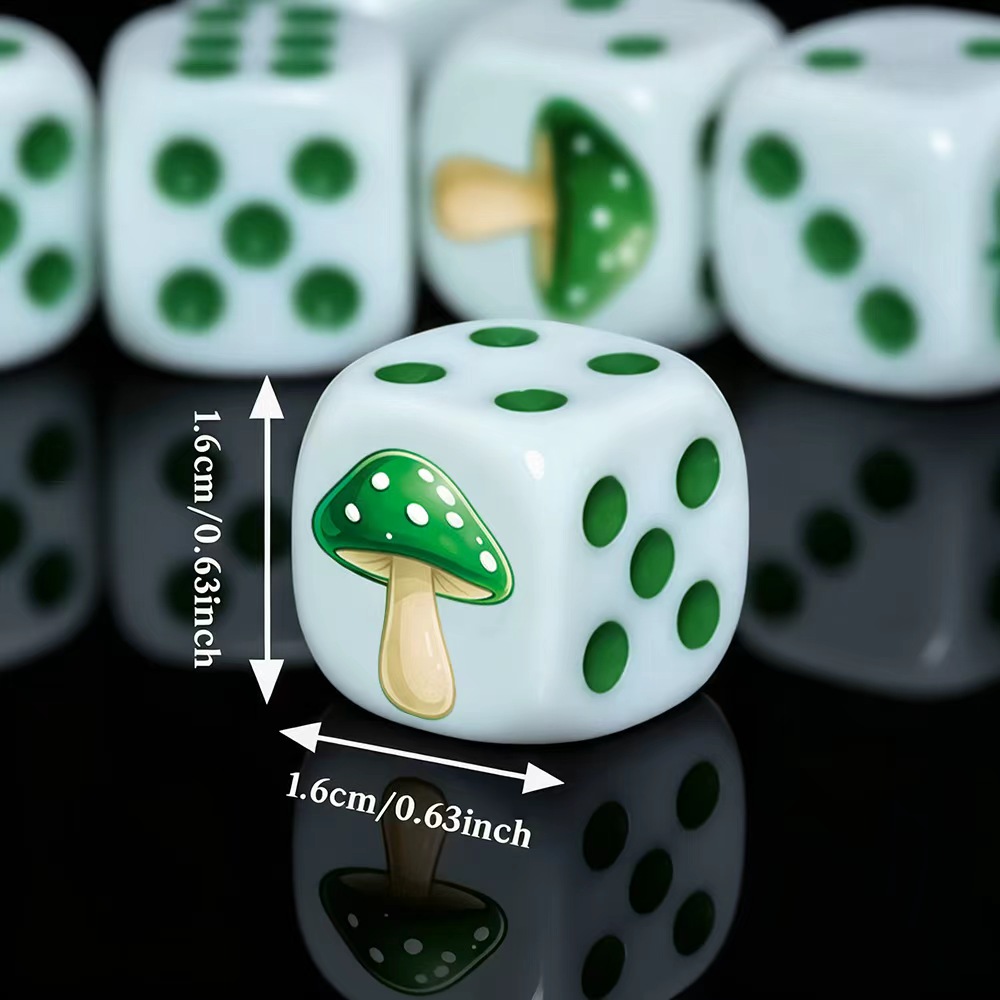 6 ชิ้น ชุดลูกเต๋า D6 รูปเห็ดสี - Board Game Dnd บทวิจารณ์และราคา