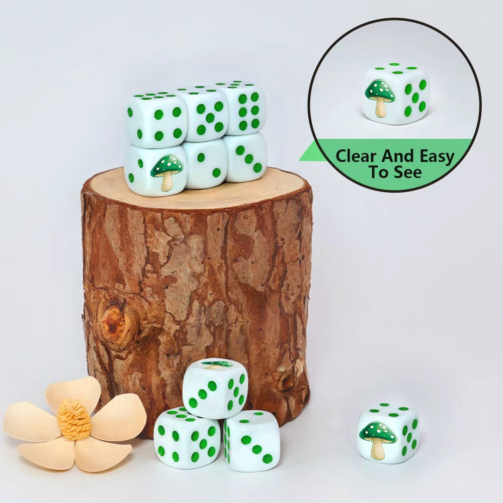 6 ชิ้น ชุดลูกเต๋า D6 รูปเห็ดสี - Board Game Dnd บทวิจารณ์และราคา
