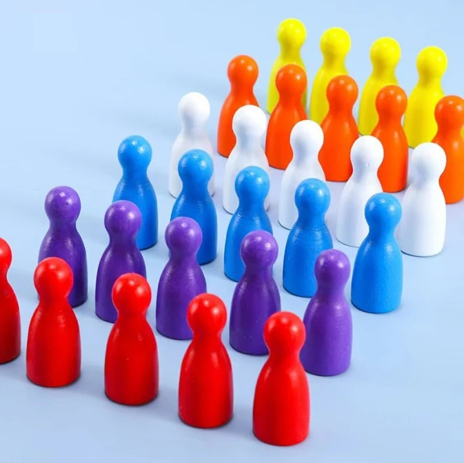 100 ชิ้นไม้สีสันสดใสหมากรุกมาร - Board Game Impostor บทวิจารณ์และราคา