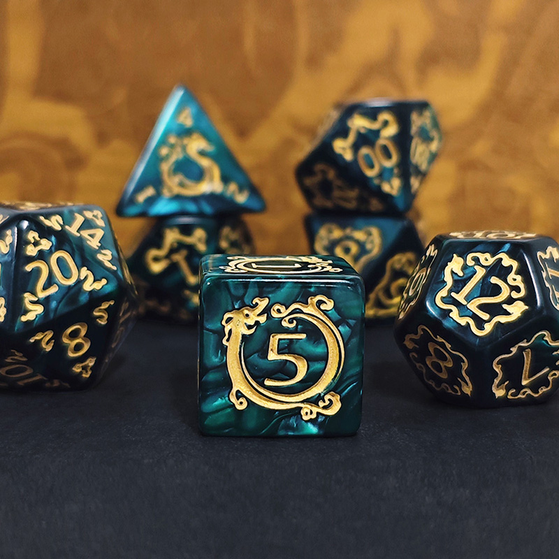 ชุดลูกเต๋า DND 7 ชิ้น ลายมังกร - Board Game Dnd บทวิจารณ์และราคา