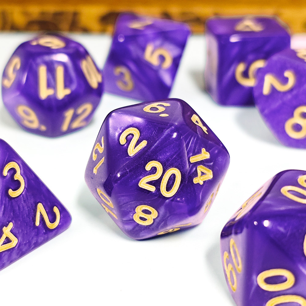 ชุดลูกเต๋าไข่มุก 7 ชิ้น/ชุด ลู - Board Game Dnd บทวิจารณ์และราคา
