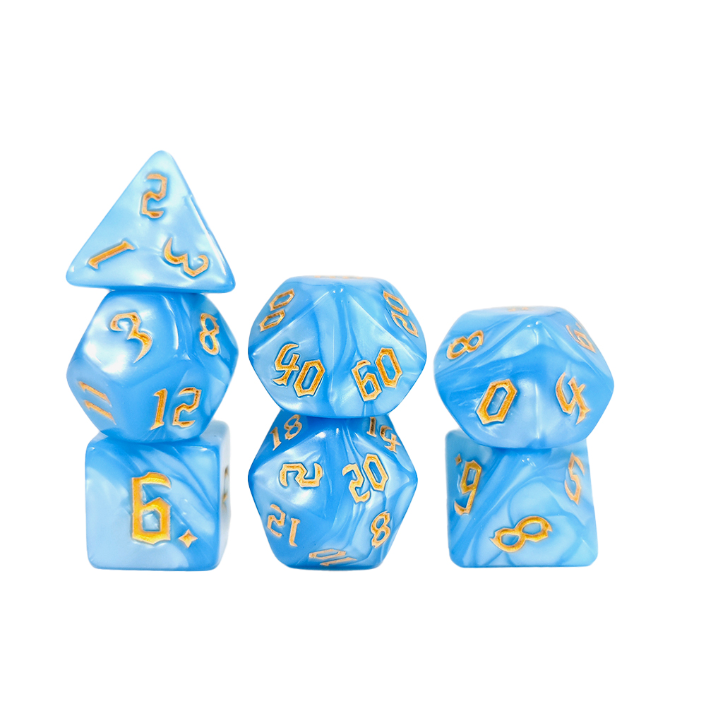 ชุดลูกเต๋าสีน้ำเงินเข้ม 7 ชิ้น - Board Game Dnd บทวิจารณ์และราคา