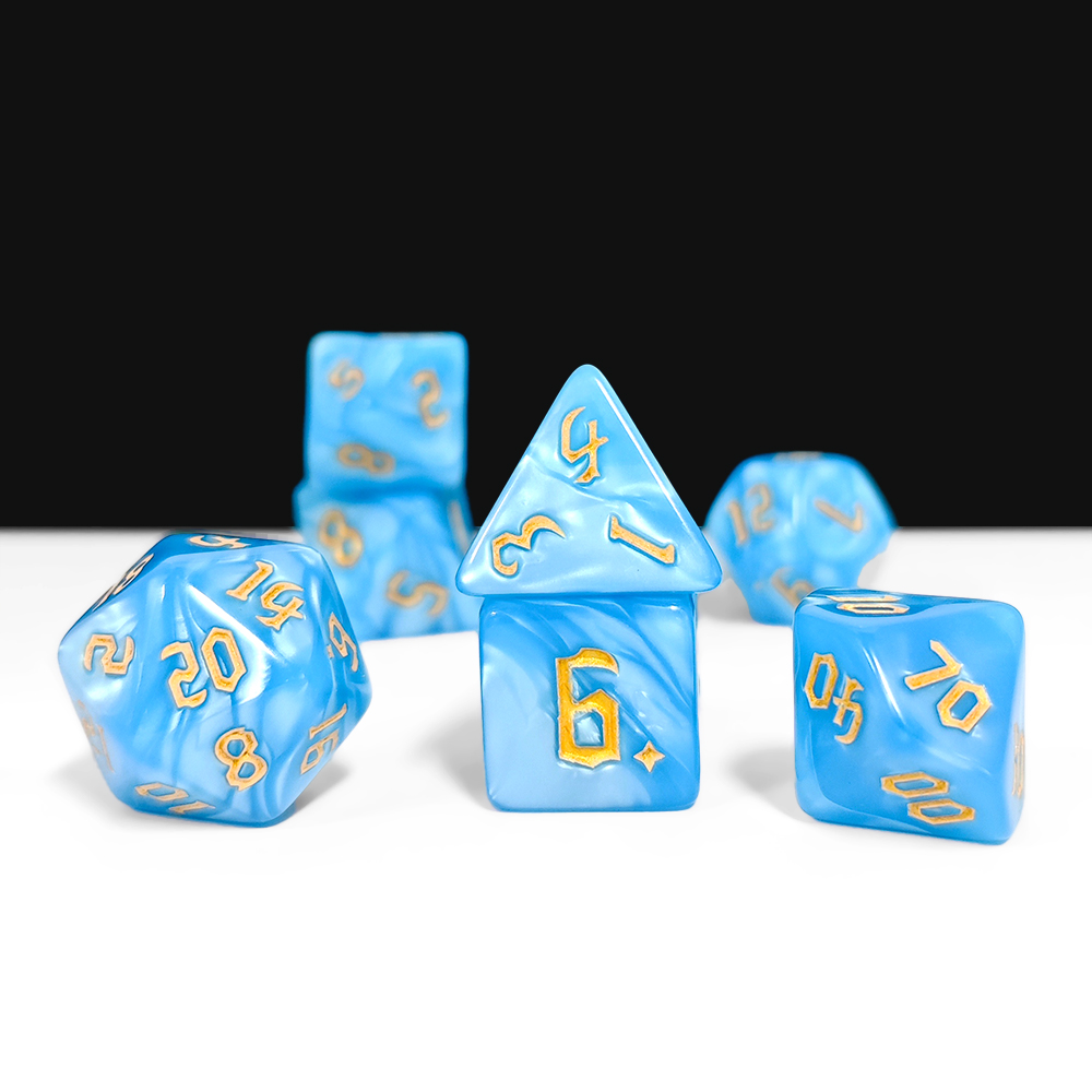 ชุดลูกเต๋าสีน้ำเงินเข้ม 7 ชิ้น - Board Game Dnd บทวิจารณ์และราคา