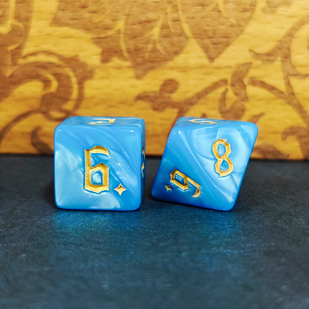 ชุดลูกเต๋าสีน้ำเงินเข้ม 7 ชิ้น - Board Game Dnd บทวิจารณ์และราคา