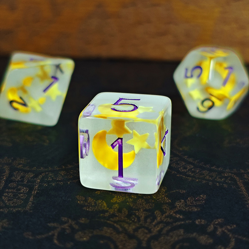 ชุดลูกเต๋าเรืองแสง 7 ชิ้น/ชุด  - Board Game Dnd บทวิจารณ์และราคา