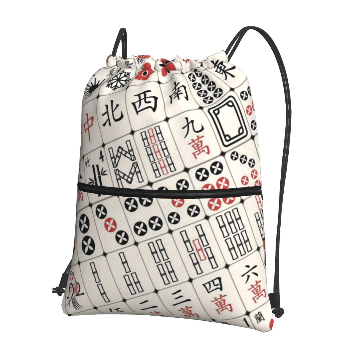 กระเป๋าเป้สะพายหลังลายไพ่นกกระ - Tile Bag Drawstring บทวิจารณ์และราคา